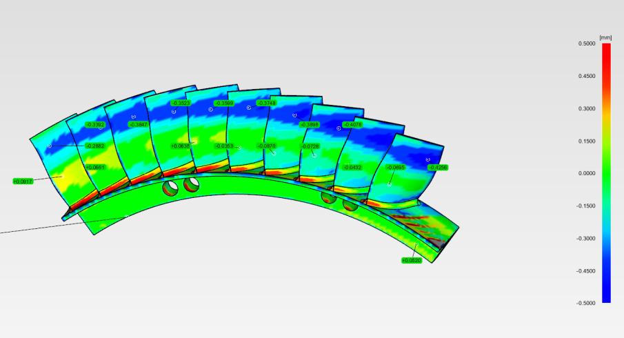 渦輪葉片偏差檢測色譜圖-藍(lán)光三維掃描儀.jpg 渦輪葉片偏差檢測色譜圖-藍(lán)光三維掃描儀.jpg