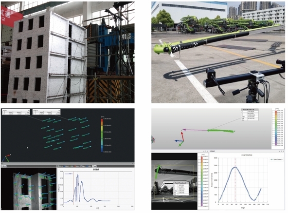 3D-DIC三維全場(chǎng)應(yīng)變測(cè)量系統(tǒng)用于房屋地震震動(dòng)模擬實(shí)驗(yàn)&混凝土泵車送料位移測(cè)量.jpg