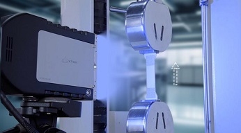 視頻引伸計(jì)用于橡膠材料拉伸大變形測(cè)試