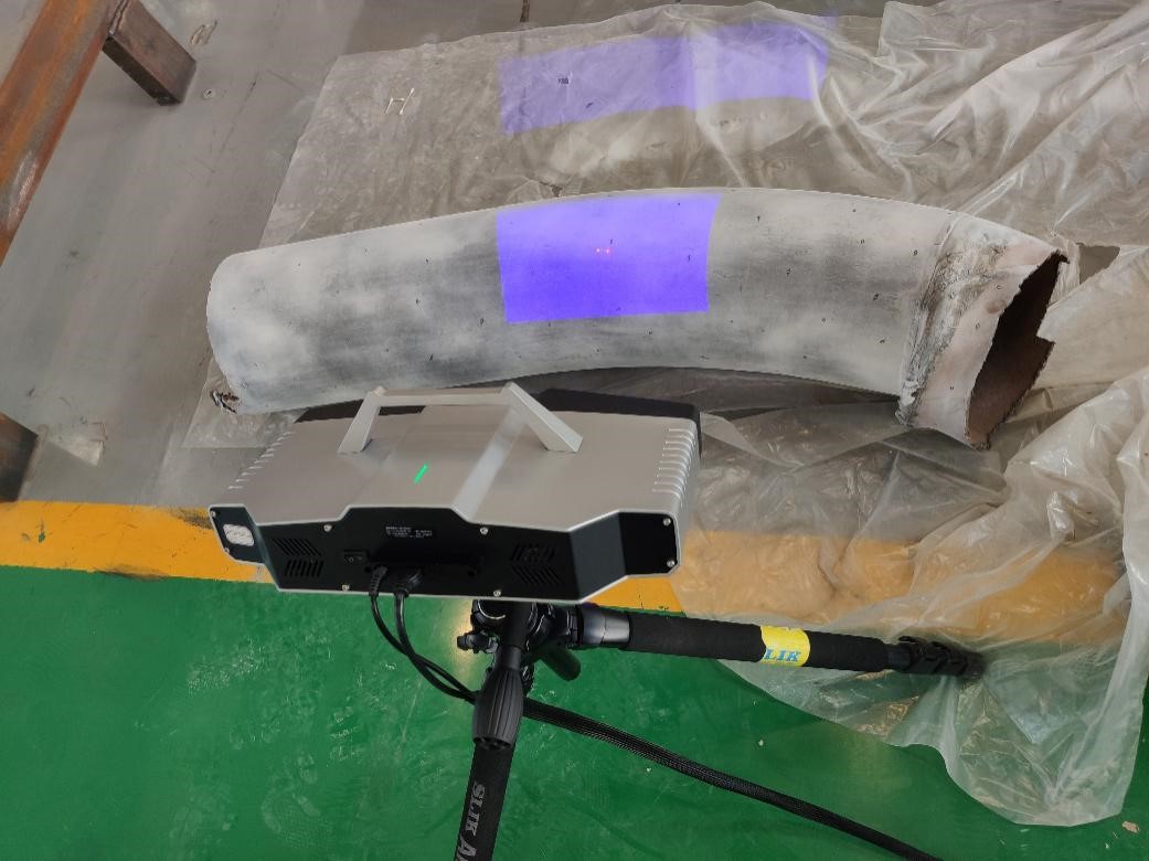 高精度藍光3D掃描儀用于天然氣管路折彎3D尺寸分析.jpg 高精度藍光3D掃描儀用于天然氣管路折彎3D尺寸分析.jpg