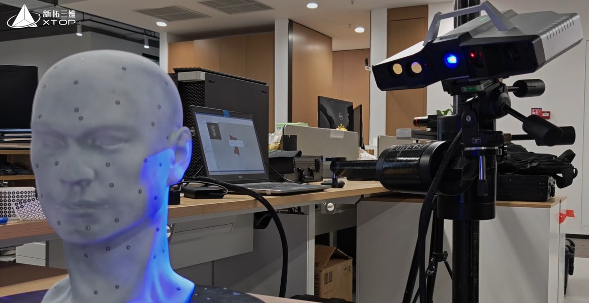 高精度藍(lán)光三維掃描儀用于石膏頭像模型3D掃描建模.jpg 高精度藍(lán)光三維掃描儀用于石膏頭像模型3D掃描建模.jpg