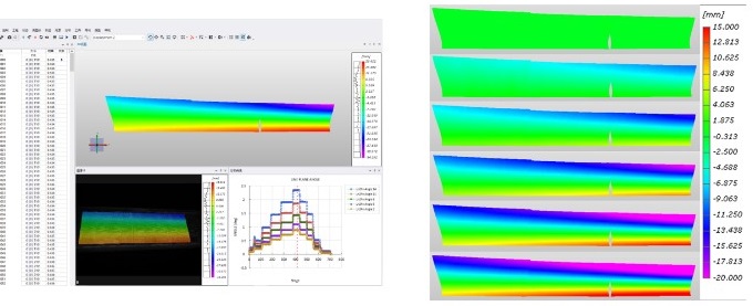 XTDIC三維全場應變測量系統(tǒng)用于超大尺寸風電葉片揮舞位移測量-位移云圖.jpg XTDIC三維全場應變測量系統(tǒng)用于超大尺寸風電葉片揮舞位移測量-位移云圖.jpg