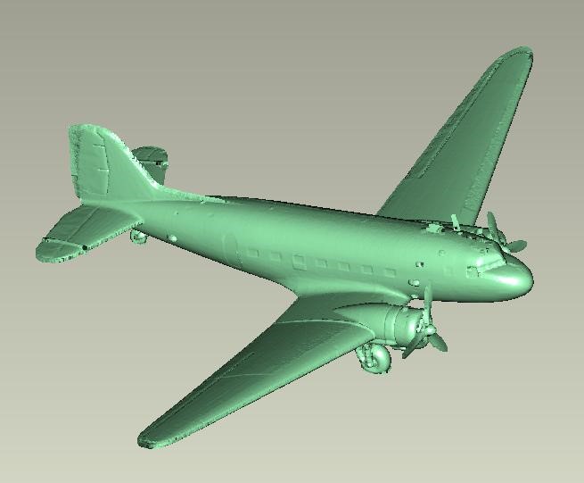 XTOM高精度藍光三維掃描儀用于飛機整機及模型逆向設計 XTOM高精度藍光三維掃描儀用于飛機整機及模型逆向設計